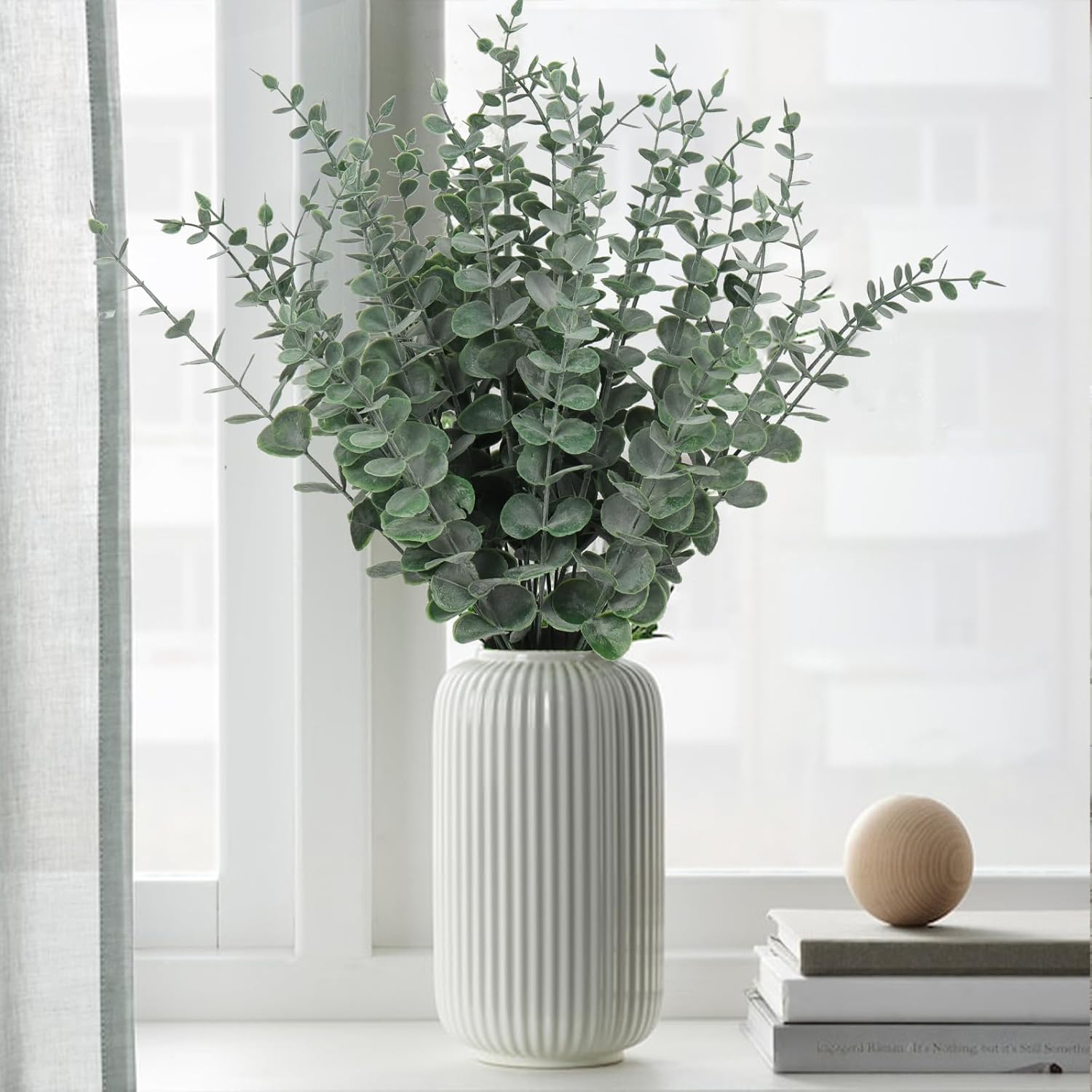 Eucalyptus Preserved - ใบยูคาลิปตัสประดิษฐ์ 10/20 ชิ้น ต้นไม้ปลอม แจกันตกแต่งบ้าน โต๊ะ
