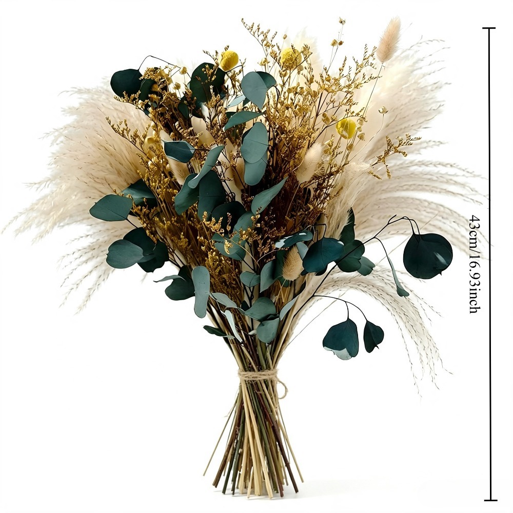 ช่อดอกไม้แห้งธรรมชาติจากหญ้าแพ - Eucalyptus Preserved บทวิจารณ์และราคา
