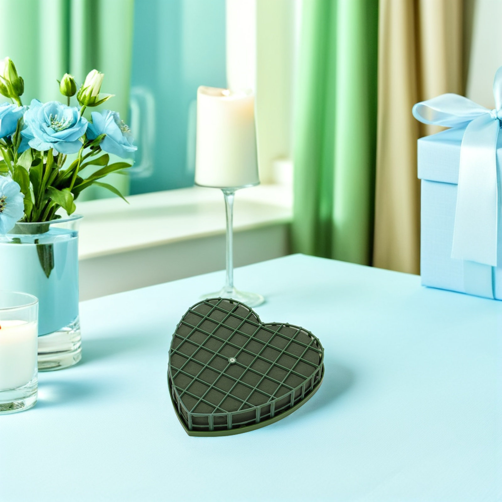 โฟมจัดดอกไม้รูปหัวใจ 2 ชิ้น ดู - Bouquet Holder Foam บทวิจารณ์และราคา