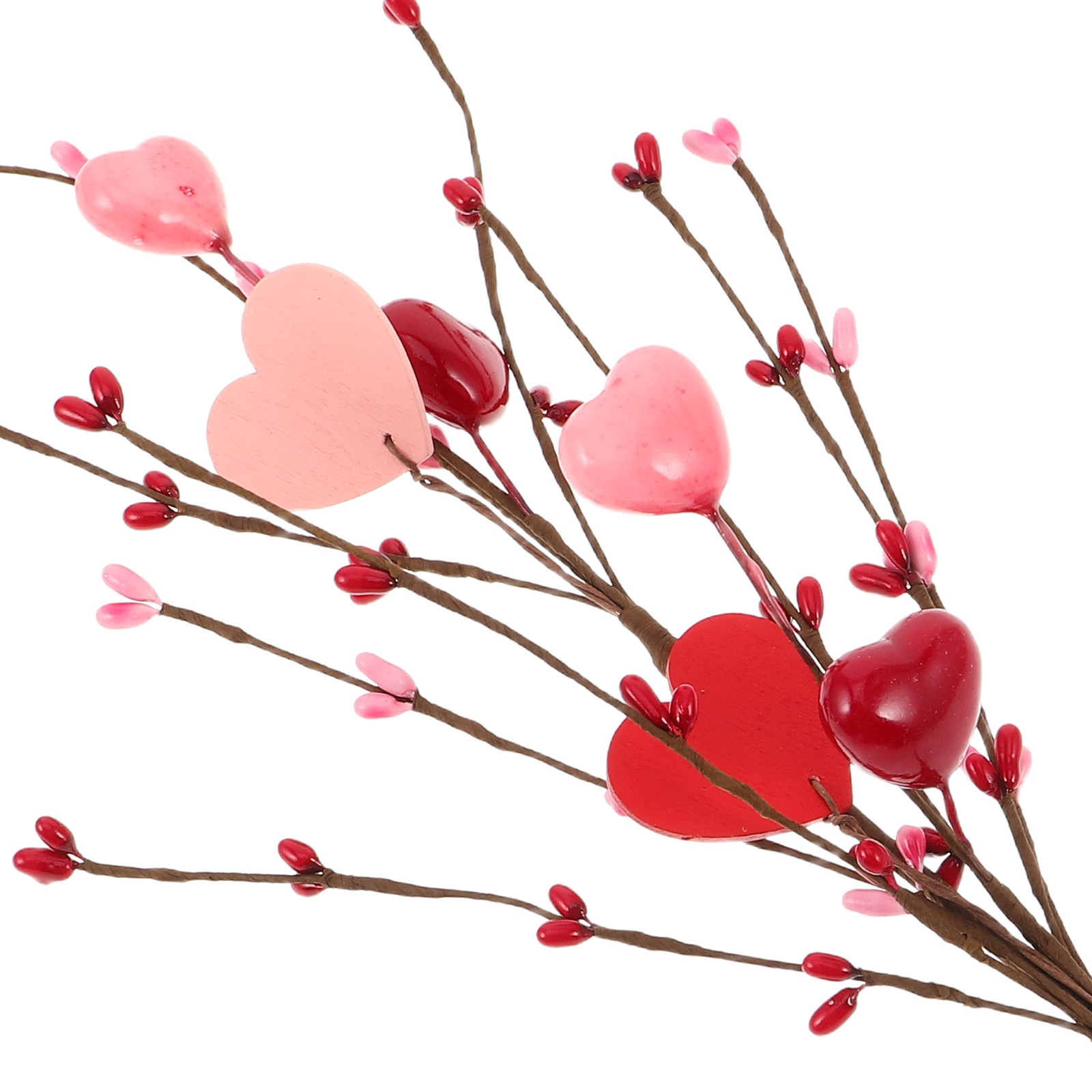 กิ่งไม้ประดับรูปหัวใจ 3 ชิ้น ส - Floral Picks Wood บทวิจารณ์และราคา
